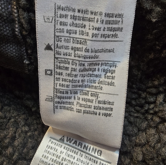 Carhartt Vintage 90's Chore Barn Jacket Fleece Lined Faded Black Grey Outdoors - Picture 6 of 13